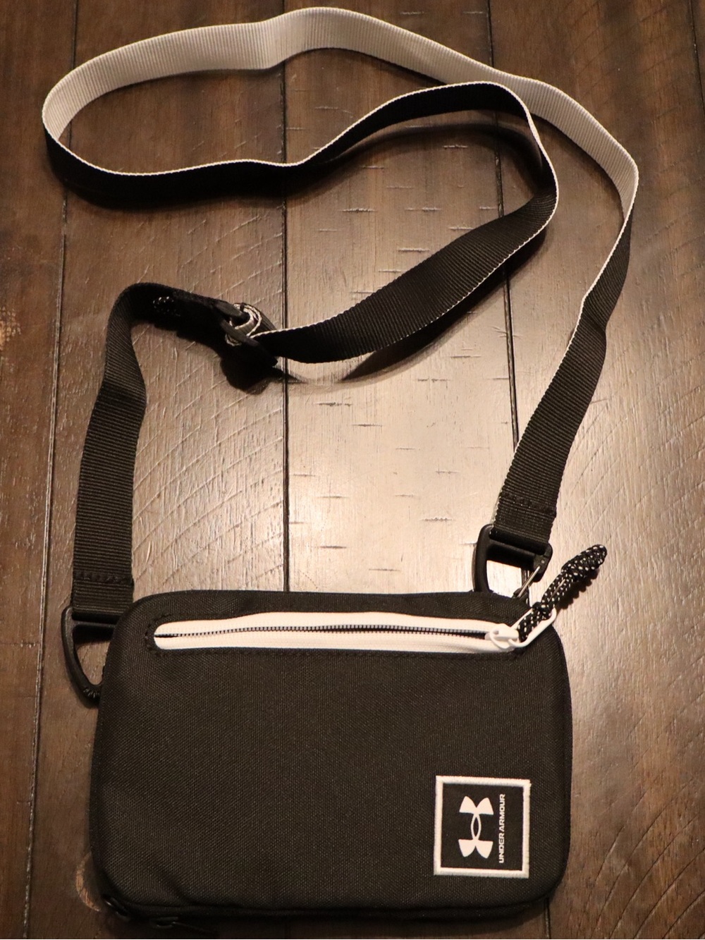 Under Armour Black Crossbody Pouch with White Trim